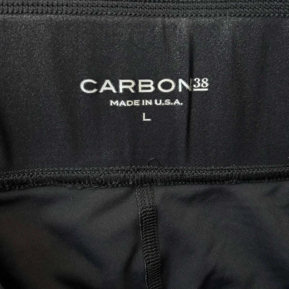 Carbon38 Regular Rise 7/8 Length Legging In Takara Shine Black Womens Size Large - Picture 5 of 6